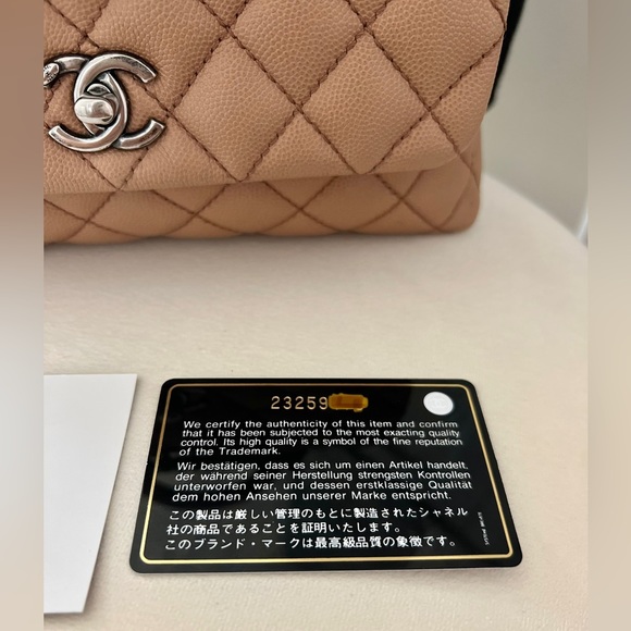 Chanel Coco Handle Small Caviar in Caramel with Rustic Hardware - Picture 9 of 16